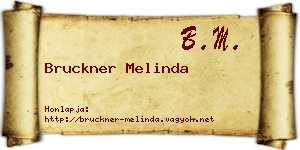 Bruckner Melinda névjegykártya